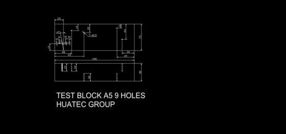 Bloki kalibracyjne ultradźwiękowe ze stali węglowej A5 BS2704